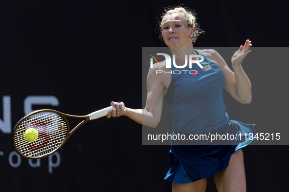 Katerina Siniakova is participating in the ecotrans Ladies Open, a WTA 500 tournament, in Berlin, Germany, on June 20, 2024. 