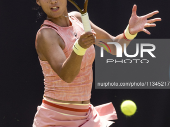 Qinwen Zheng is participating in the ecotrans Ladies Open, WTA 500 tournament in Berlin, Germany, on June 20, 2024. (