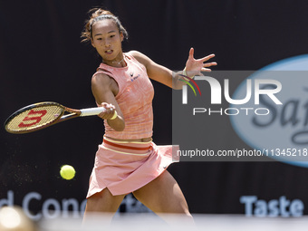 Qinwen Zheng is participating in the ecotrans Ladies Open, WTA 500 tournament in Berlin, Germany, on June 20, 2024. (