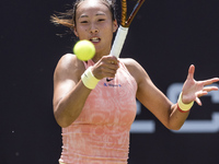 Qinwen Zheng is participating in the ecotrans Ladies Open, WTA 500 tournament in Berlin, Germany, on June 20, 2024. (