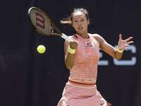 Qinwen Zheng is participating in the ecotrans Ladies Open, WTA 500 tournament in Berlin, Germany, on June 20, 2024. (