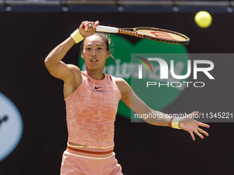 Qinwen Zheng is participating in the ecotrans Ladies Open, WTA 500 tournament in Berlin, Germany, on June 20, 2024. (