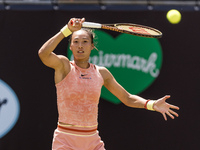 Qinwen Zheng is participating in the ecotrans Ladies Open, WTA 500 tournament in Berlin, Germany, on June 20, 2024. (