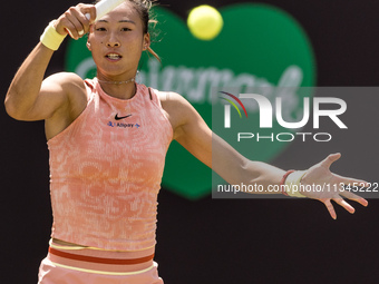 Qinwen Zheng is participating in the ecotrans Ladies Open, WTA 500 tournament in Berlin, Germany, on June 20, 2024. (