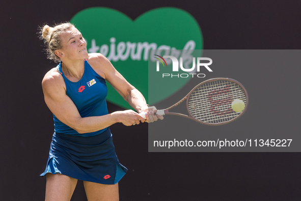 Katerina Siniakova is participating in the ecotrans Ladies Open, a WTA 500 tournament, in Berlin, Germany, on June 20, 2024. 