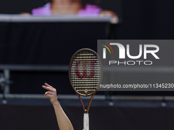 Katerina Siniakova is participating in the ecotrans Ladies Open, a WTA 500 tournament, in Berlin, Germany, on June 20, 2024. (