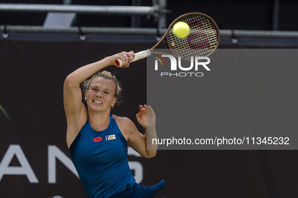 Katerina Siniakova is participating in the ecotrans Ladies Open, a WTA 500 tournament, in Berlin, Germany, on June 20, 2024. 