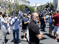 Gathering and protest march of LARCO workers, with the participation of public and private sector trade unions, Athens, June 20, 2024. (