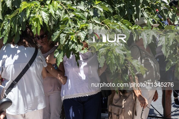 Gathering and protest march of LARCO workers, with the participation of public and private sector trade unions, Athens, June 20, 2024. 