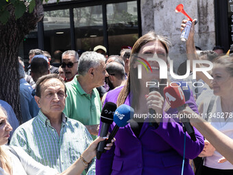 Gathering and protest march of LARCO workers, with the participation of public and private sector trade unions, Athens, June 20, 2024. (