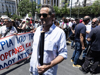 Gathering and protest march of LARCO workers, with the participation of public and private sector trade unions, Athens, June 20, 2024. (