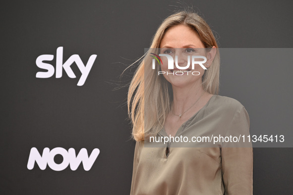 Sarah Varetto is attending the Photocall SKY Program at Barberini Palace in Rome, Italy, on July 19, 2024 