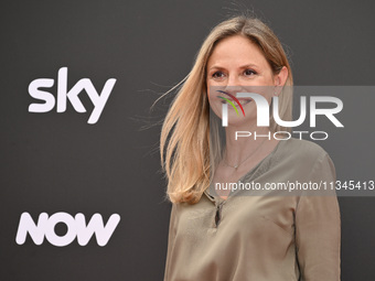 Sarah Varetto is attending the Photocall SKY Program at Barberini Palace in Rome, Italy, on July 19, 2024 (