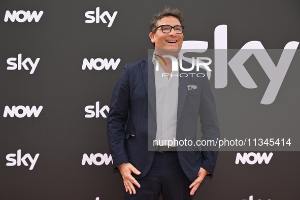 Alessio Viola is attending the Photocall SKY Program at Barberini Palace in Rome, Italy, on July 19, 2024 