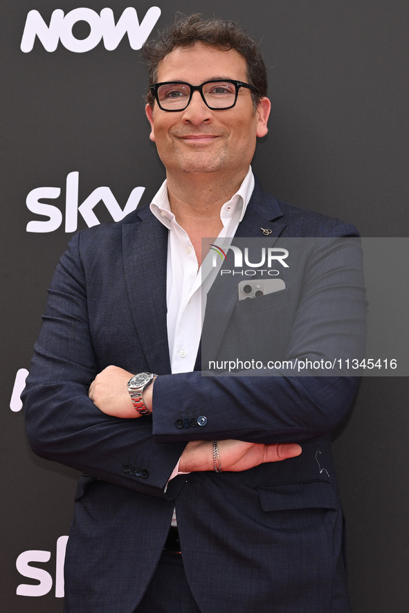 Alessio Viola is attending the Photocall SKY Program at Barberini Palace in Rome, Italy, on July 19, 2024 