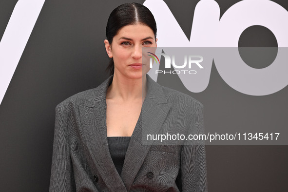 Maria Chiara Giannetta is attending the Photocall SKY Program at Barberini Palace in Rome, Italy, on July 19, 2024 