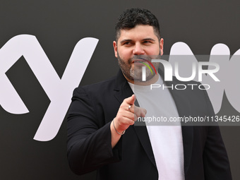 Salvatore Esposito is attending the Photocall SKY Program at Barberini Palace in Rome, Italy, on July 19, 2024 (