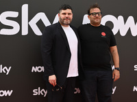 Salvatore Esposito and Alessio Maria Federici are attending the Photocall SKY Program at Barberini Palace in Rome, Italy, on July 19, 2024 (