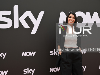 Giorgia is attending the Photocall SKY Program at Barberini Palace in Rome, Italy, on July 19, 2024 (