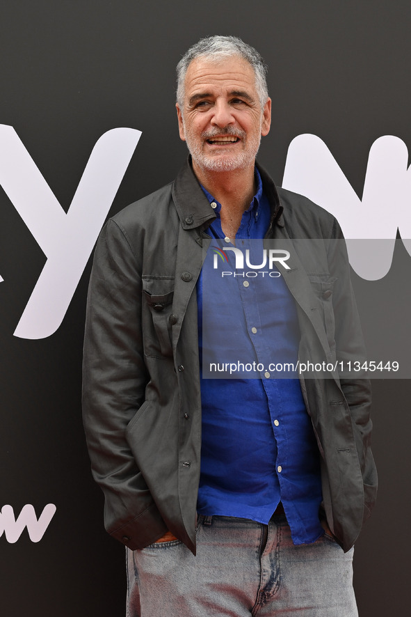 Giorgio Gherarducci is attending the Photocall SKY Program at Barberini Palace in Rome, Italy, on July 19, 2024 