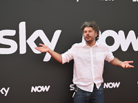 Sydney Sibilia is attending the Photocall SKY Program at Barberini Palace in Rome, Italy, on July 19, 2024 (