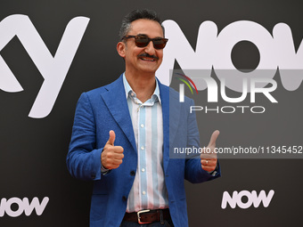 Nicola Savino is attending the Photocall SKY Program at Barberini Palace in Rome, Italy, on July 19, 2024 (