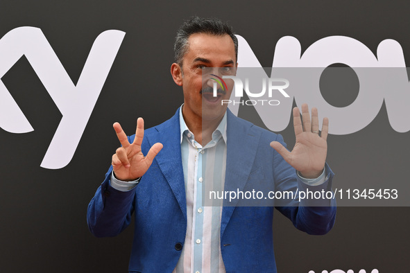 Nicola Savino is attending the Photocall SKY Program at Barberini Palace in Rome, Italy, on July 19, 2024 