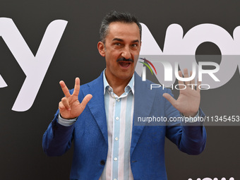 Nicola Savino is attending the Photocall SKY Program at Barberini Palace in Rome, Italy, on July 19, 2024 (