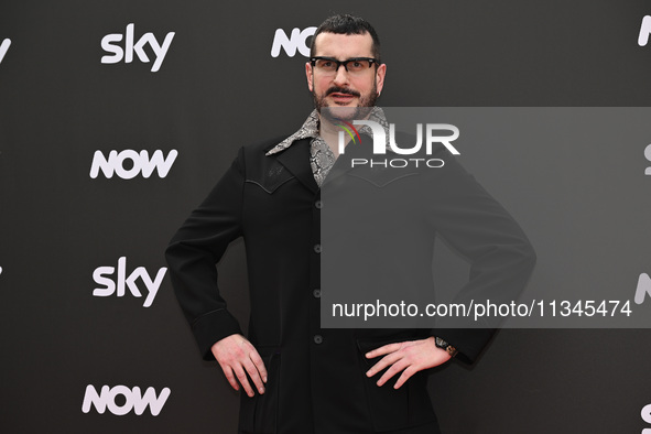 Costantino della Gherardesca is attending the Photocall SKY Program at Barberini Palace in Rome, Italy, on July 19, 2024 