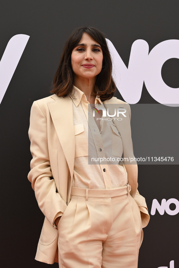 Silvia D'Amico is attending the Photocall SKY Program at Barberini Palace in Rome, Italy, on July 19, 2024 