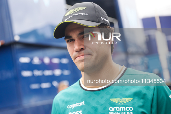 Lance Stroll of Aston Martin Aramco ahead of the Formula 1 Spanish Grand Prix at Circuit de Barcelona-Catalunya in Barcelona, Spain on June...