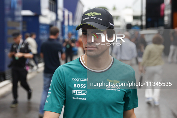 Lance Stroll of Aston Martin Aramco ahead of the Formula 1 Spanish Grand Prix at Circuit de Barcelona-Catalunya in Barcelona, Spain on June...