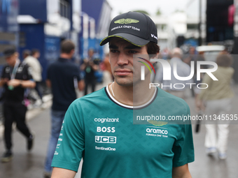 Lance Stroll of Aston Martin Aramco ahead of the Formula 1 Spanish Grand Prix at Circuit de Barcelona-Catalunya in Barcelona, Spain on June...