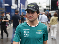 Lance Stroll of Aston Martin Aramco ahead of the Formula 1 Spanish Grand Prix at Circuit de Barcelona-Catalunya in Barcelona, Spain on June...