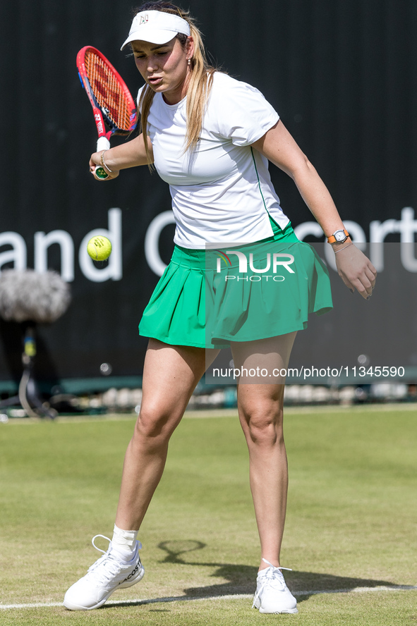 Donna Vekic is participating in the ecotrans Ladies Open, WTA 500 tournament in Berlin, Germany, on June 20, 2024. 