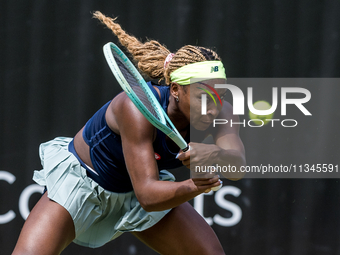 Coco Gauff is participating in the ecotrans Ladies Open, a WTA 500 tournament, in Berlin, Germany, on June 20, 2024. (