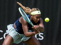 Coco Gauff is participating in the ecotrans Ladies Open, a WTA 500 tournament, in Berlin, Germany, on June 20, 2024. (