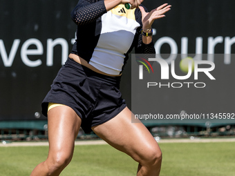 Jessica Pegula is participating in the ecotrans Ladies Open, a WTA 500 tournament, in Berlin, Germany, on June 20, 2024. (