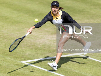 Jessica Pegula is participating in the ecotrans Ladies Open, a WTA 500 tournament, in Berlin, Germany, on June 20, 2024. (