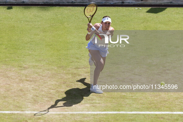 Ekaterina Alexandrova is participating in the ecotrans Ladies Open, WTA 500 tournament in Berlin, Germany, on June 20, 2024. 