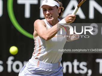 Ekaterina Alexandrova is participating in the ecotrans Ladies Open, WTA 500 tournament in Berlin, Germany, on June 20, 2024. (