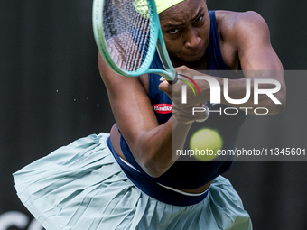 Coco Gauff is participating in the ecotrans Ladies Open, a WTA 500 tournament, in Berlin, Germany, on June 20, 2024. (