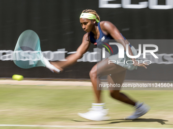 Coco Gauff is participating in the ecotrans Ladies Open, a WTA 500 tournament, in Berlin, Germany, on June 20, 2024. (