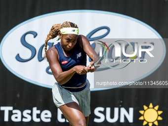 Coco Gauff is participating in the ecotrans Ladies Open, a WTA 500 tournament, in Berlin, Germany, on June 20, 2024. (