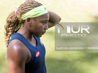 Coco Gauff is participating in the ecotrans Ladies Open, a WTA 500 tournament, in Berlin, Germany, on June 20, 2024. (