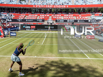 Coco Gauff is participating in the ecotrans Ladies Open, a WTA 500 tournament, in Berlin, Germany, on June 20, 2024. (