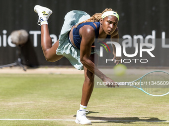 Coco Gauff is participating in the ecotrans Ladies Open, a WTA 500 tournament, in Berlin, Germany, on June 20, 2024. (