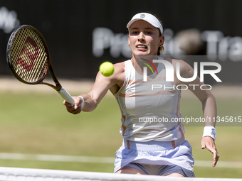 Ekaterina Alexandrova is participating in the ecotrans Ladies Open, WTA 500 tournament in Berlin, Germany, on June 20, 2024. (