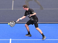 Paquito Navarro and Juan Lebron are competing in the Round of 16 of the BNL Italy Major Premier Padel at Foro Italico in Rome, Italy, on Jul...