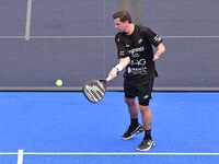 Paquito Navarro and Juan Lebron are competing in the Round of 16 of the BNL Italy Major Premier Padel at Foro Italico in Rome, Italy, on Jul...